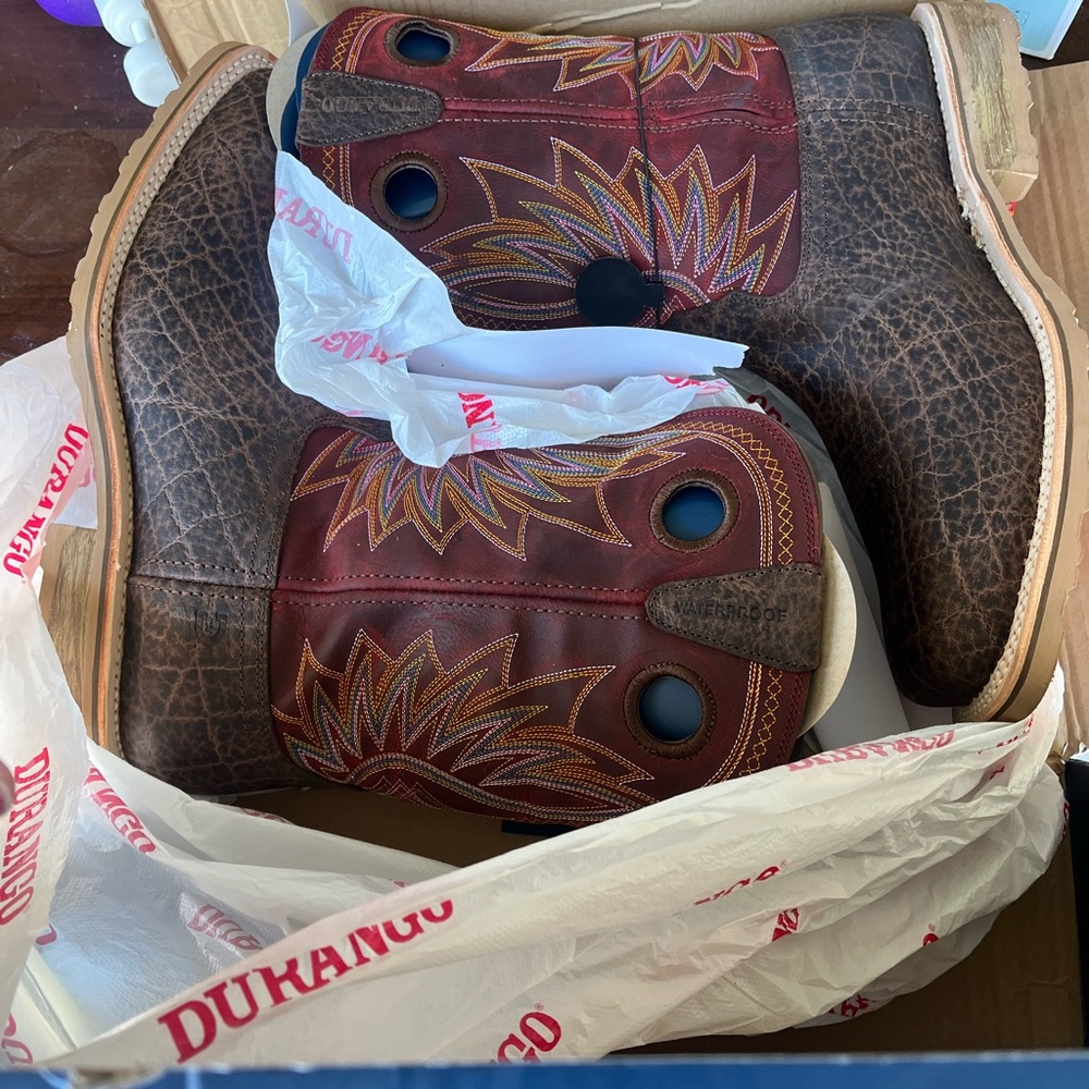 Durango Cowboy Boots Brown and Red